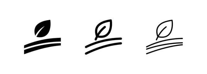 Fototapeta premium Leaf growth icons set