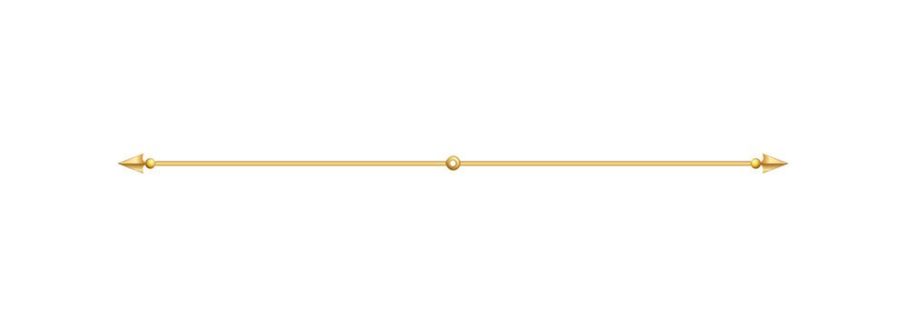 Elegant gold divider with ornate flourishes creates a luxurious border element perfect for premium invitations, certificates, and decorative page accents in vintage style designs.