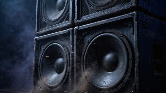Vibrating speaker stack with bass motion