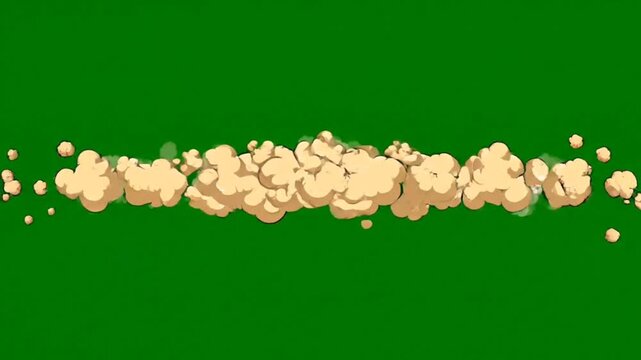 Flat cartoon poof cloud effect