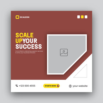 Digital marketing social media post web banner design template