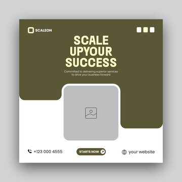Digital marketing social media post web banner design template