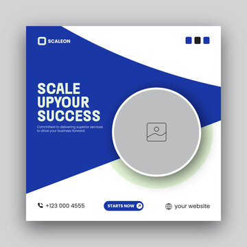 Digital marketing social media post web banner design template