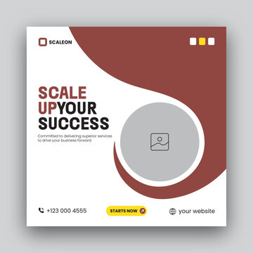 Digital marketing social media post web banner design template