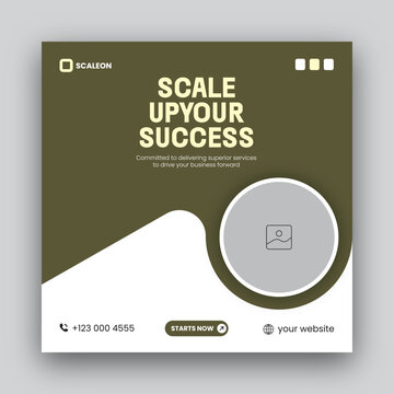 Digital marketing social media post web banner design template