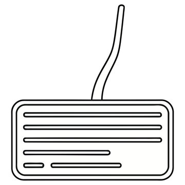 Simple illustration of a car accelerator pedal