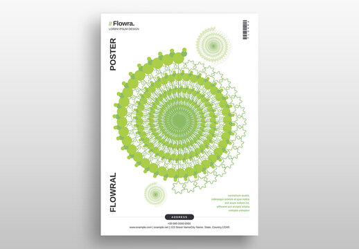 Green Flowral Poster