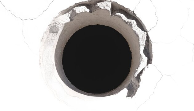 fractured concrete fragments and structural layers,