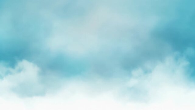 Dreamy blue sky with soft white fluffy clouds digital art background illustration, resembling a classic thought bubble texture