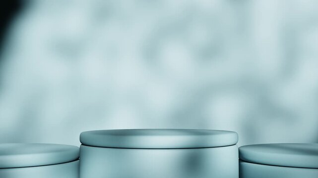 3d rendering animation of simple elegant presentation platform for brand advertising