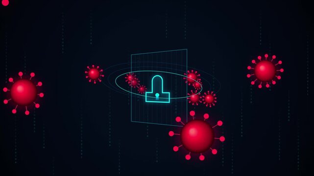 Abstract Cybernetic Aegis Shield Pathogen Seamless Motion Loop 4K