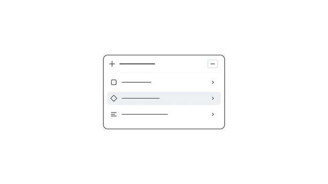 Dropdown Menu List Expansion Animation