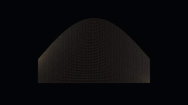 Golden Parabolic Mesh Surface Wave