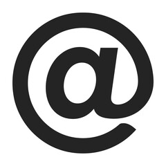 Obraz premium Black at symbol icon in circle
