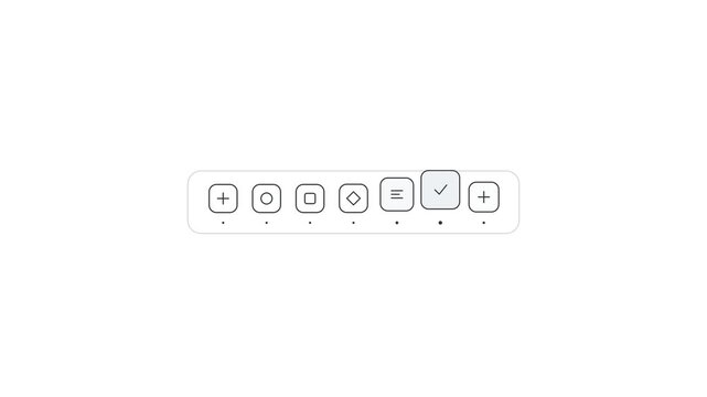 Horizontal Icon Navigation Bar Selection Animation