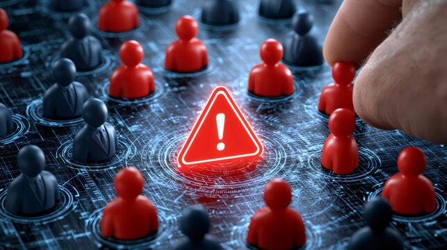 Cyber security threat warning on human data network