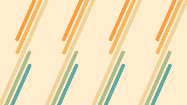 Abstract background of rainbow groovy Wavy Line design in 1970s Hippie Retro style. Vector pattern ready to use for cloth, textile, wrap and other.