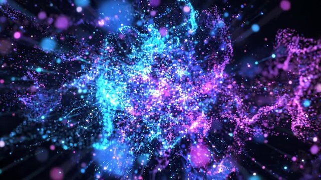 Abstract Particle Explosion GIF Background Visual Energy