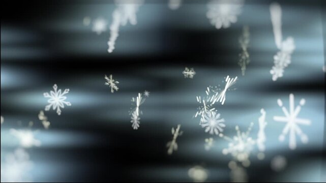 Gentle snow falling particles abstract bright winter holiday