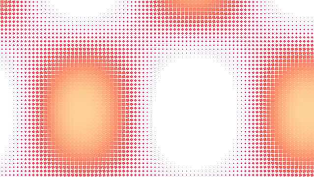 Abstract background, with repeating soft, orange circular light, spots created by, halftone dots, set, against a dark, black background texture