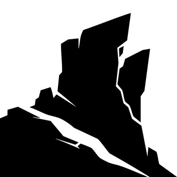 cliff vector silhouette