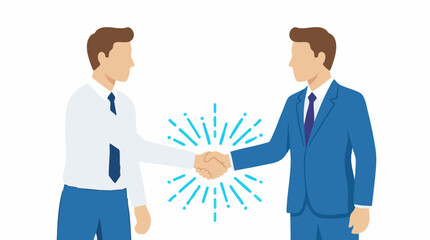 Fototapeta premium Businessmen shaking hands, agreement and partnership concept