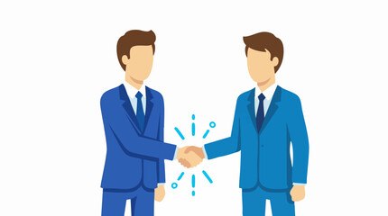 Fototapeta premium Two businessmen shaking hands, symbolizing successful partnership and agreement