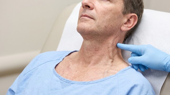 Jugular Venous Distension During Examination in SVC Obstruction