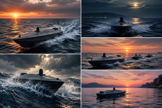 Autonomous Unmanned Surface Vessel at Sea in Different Weather and Light Conditions