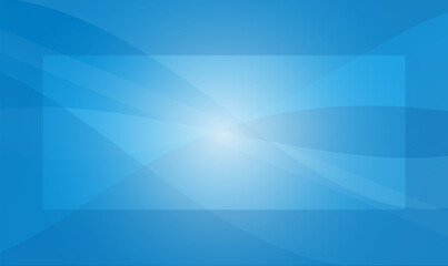 Obraz premium Blue Abstract Wave Frame Background Translucent Rectangle Gradient Vector Banner Layout