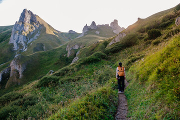 Naklejka premium Explore the breathtaking Meglisalp hike in Appenzell, Switzerland