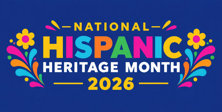 National Hispanic Heritage Month 2026 Celebration Banner,,