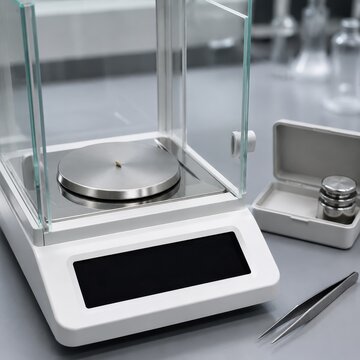 Single seed being weighed on a precision analytical balance