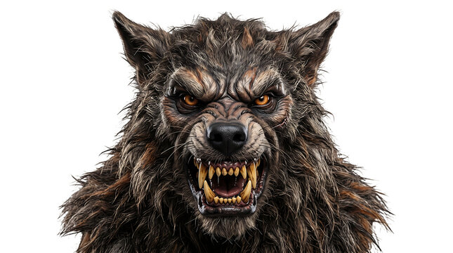 Scary Werewolf Monster Beast Head Halloween PNG