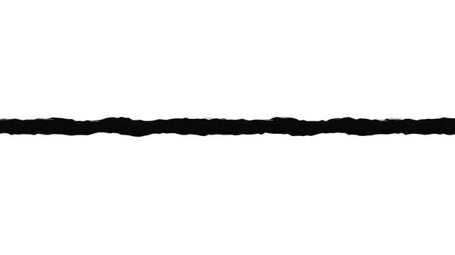 Dynamic black and white paper rip transition matte: torn edge reveal and wipe effect for creative editing