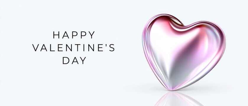 Elegant valentine's day heart design with romantic greeting and copy space for happy valentine's day celebrations