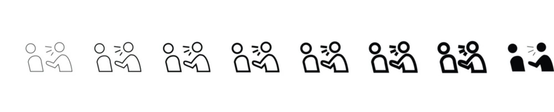 Verbal Abuse and Bullying Conflict Icon Set