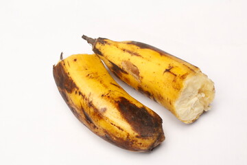 Close Up Studio of Broken Yellow Banana on White Background © Sopon Chandra Roy