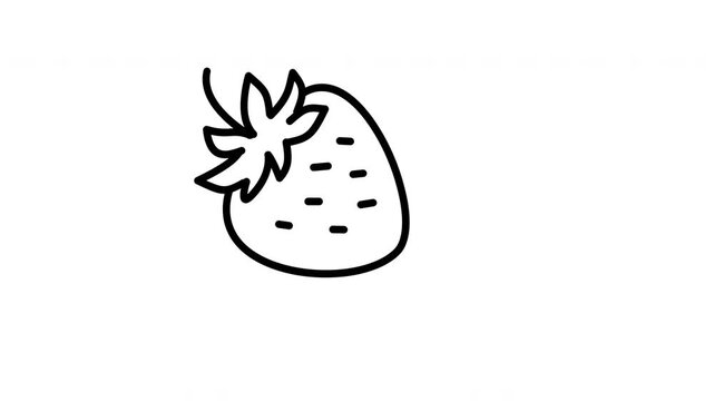 strawberry coloring page printable