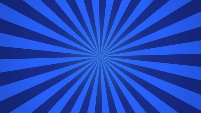 Rotating blue sunburst background, animation loop, retro, comic book speed, lines, abstract dynamic, ray motion