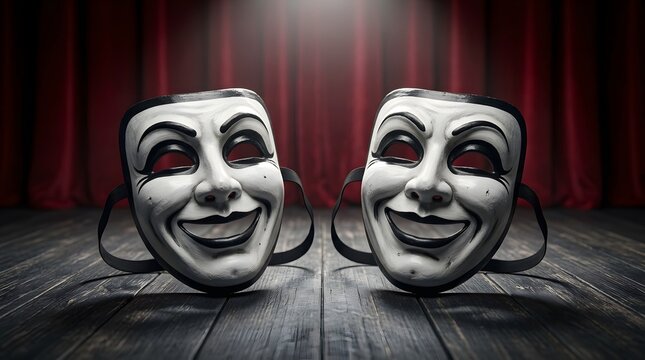 Theatrical Comedy Masks for Performance and Entertainment