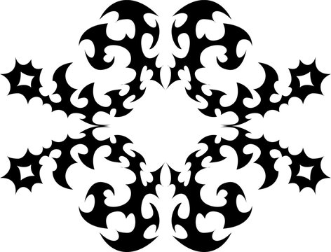 Acid graphics spiky cyber sigilism emblem frame vector asset for gothic punk streetwear print