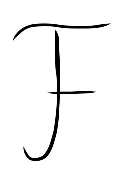 Buchstaben, Gro&szlig;buchstaben in Gro&szlig;schrift, handgezeichnet.