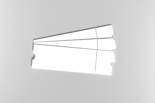 Creative ticket mock up collection for entrance to different events with isolated on gray background 
