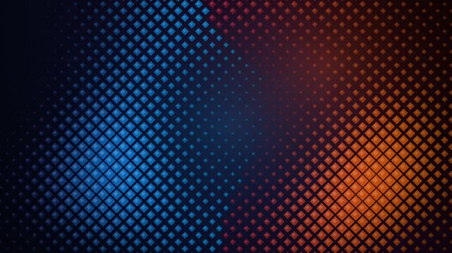 Abstract background with blue and orange gradient diamond pattern
