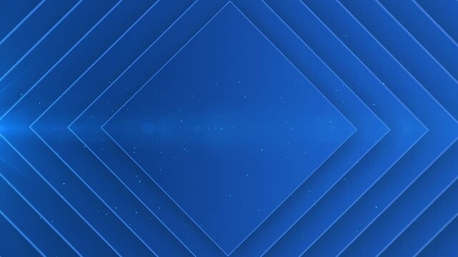 Abstract Blue Expanding Geometric Diamond Shapes Tunnel Loop animation 4k.