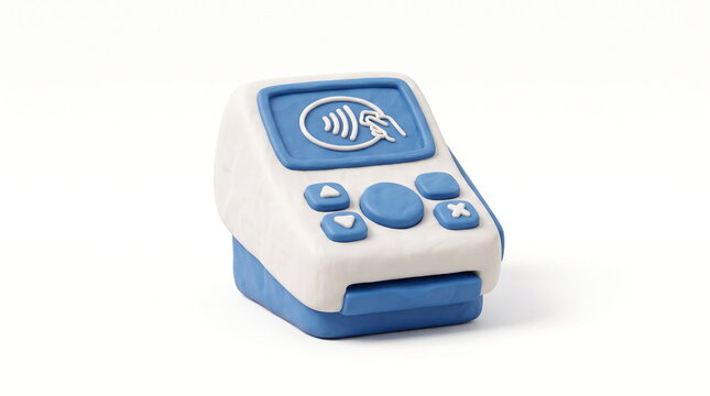 Miniature clay credit card terminal for contactless payment