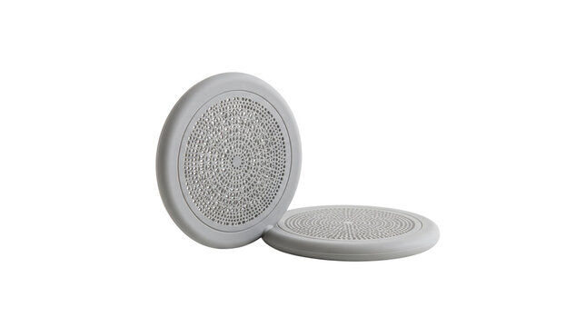 Minimalist grey silicone coasters with textured geometric pattern, modern heat resistant drink mats, circular non-slip table protection accessories