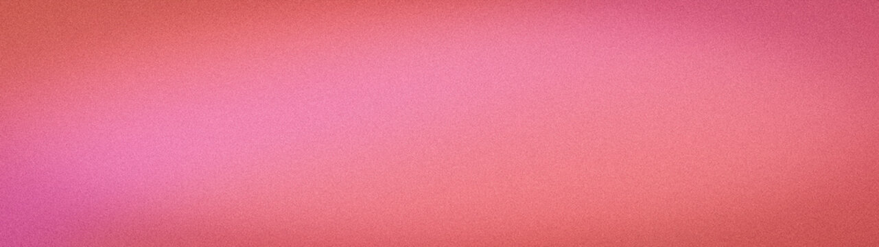 Pink red orange grainy abstract background wide wallpaper gradient blur with grunge tech banner template backdrop
