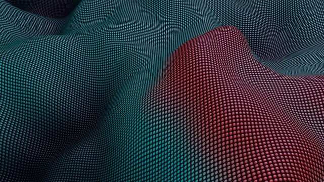 Dynamic abstract digital surface of undulating micro beads creating a modern technology background